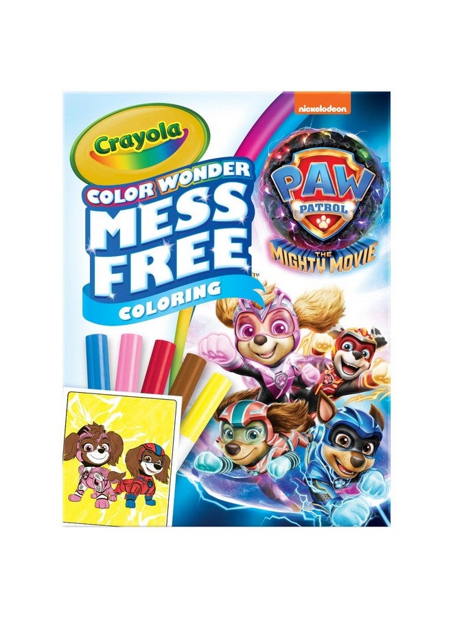 Crayola Color Wonder Paw Patrol Mighty Movie Coloring Set (20+ Pcs) 18 Color Wonder Pages 5 Mess Free Markers Toddler Coloring - Image 1