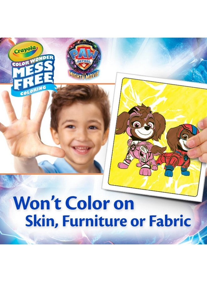 Crayola Color Wonder Paw Patrol Mighty Movie Coloring Set (20+ Pcs) 18 Color Wonder Pages 5 Mess Free Markers Toddler Coloring - Image 4