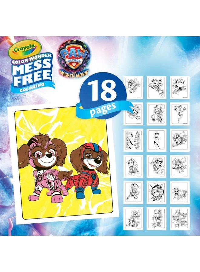 Crayola Color Wonder Paw Patrol Mighty Movie Coloring Set (20+ Pcs) 18 Color Wonder Pages 5 Mess Free Markers Toddler Coloring - Image 3