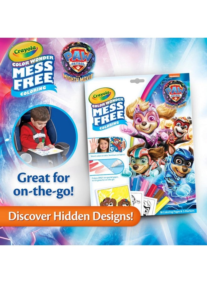 Crayola Color Wonder Paw Patrol Mighty Movie Coloring Set (20+ Pcs) 18 Color Wonder Pages 5 Mess Free Markers Toddler Coloring - Image 5