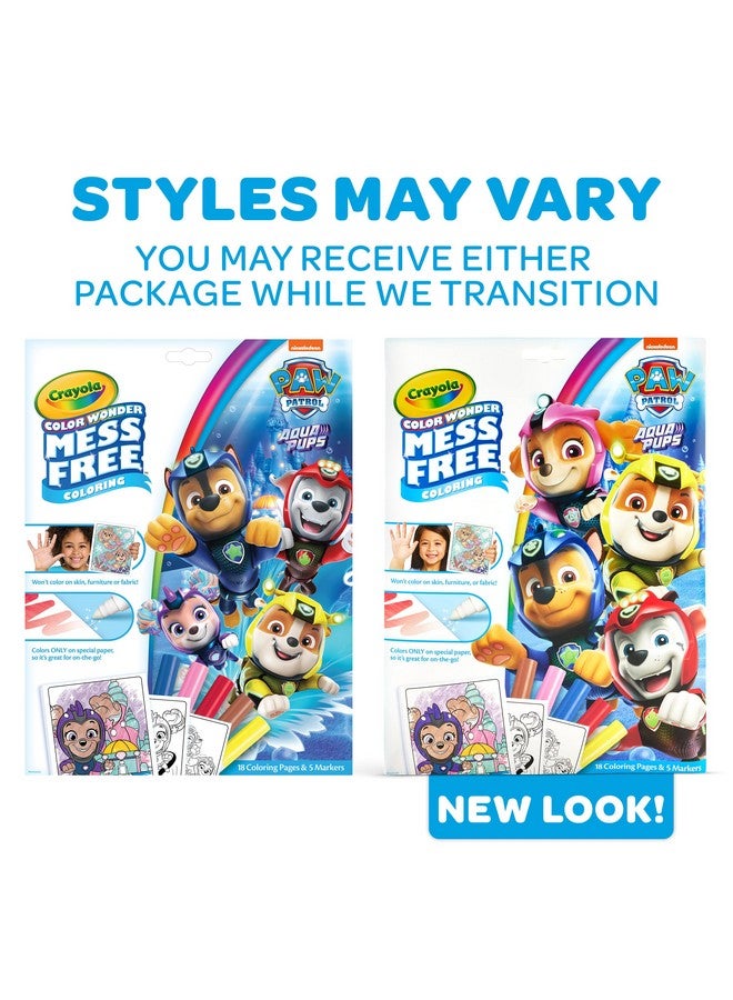 Crayola Color Wonder Paw Patrol Mighty Movie Coloring Set (20+ Pcs) 18 Color Wonder Pages 5 Mess Free Markers Toddler Coloring - Image 2