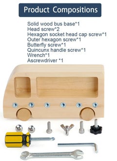 GULFLINK Educational Game Wooden Montessori Screw Driver Board for Kids Yellow  - Image 5