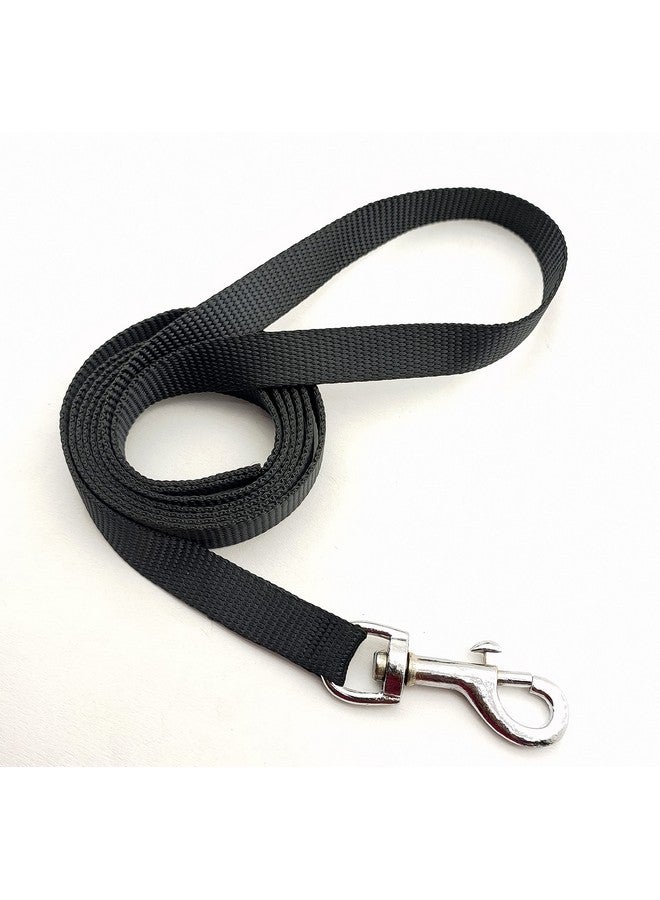 مقود نايلون 15 مم مع حزام 0.5 بوصة قابل للتعديل من النايلون، مثالي للكلاب الصغيرة والجراء - أسود - Image 5