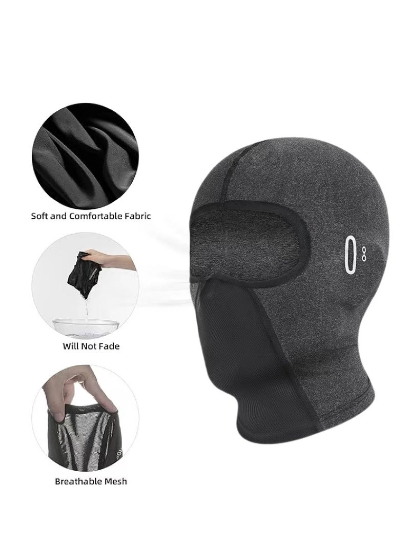 قناع الوجه الواقي من أشعة الشمس فوق البنفسجية قابل للتنفس وبارد، مناسب لأنشطة الدراجات النارية والدراجات الهوائية في الهواء الطلق قصير أسود - Image 1