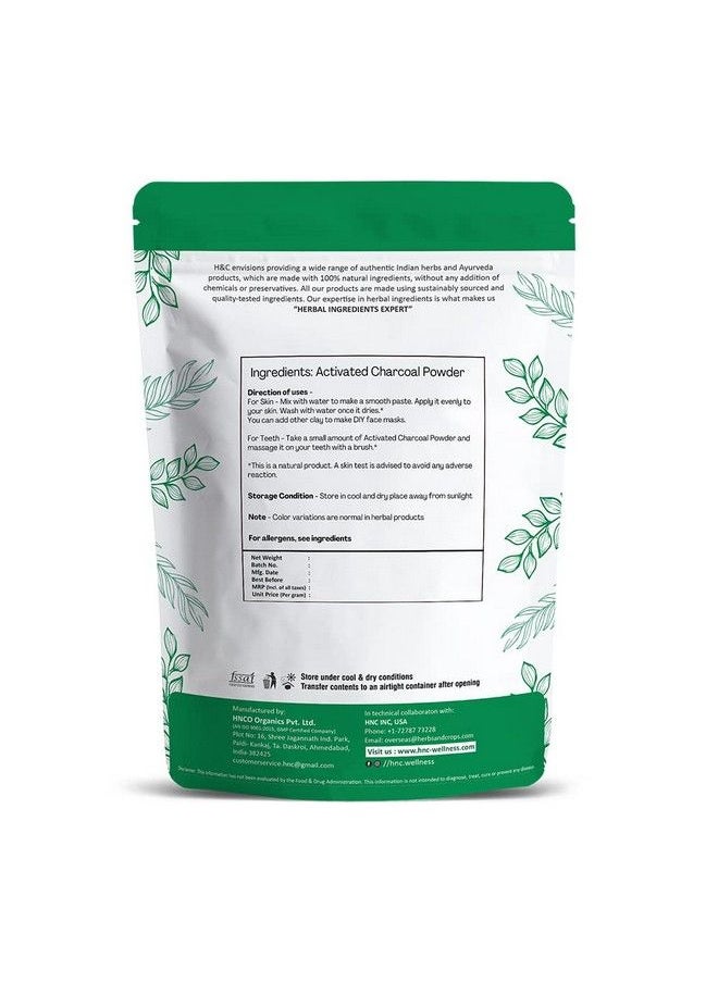 H&C HERBAL INGREDIENTS EXPERT - Natural Activated Charcoal Powder 227Gm For Detoxifies Your Skin - Image 1