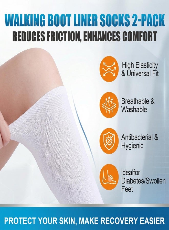 Kaneyvok Air Walking Boot, Infalatable Walker Fracture Boot for Sprained Ankle, Short Air Walker Brace with Replacement Sock Liner for Broken Foot Achilles Tendon Injury (Medium) - Image 5