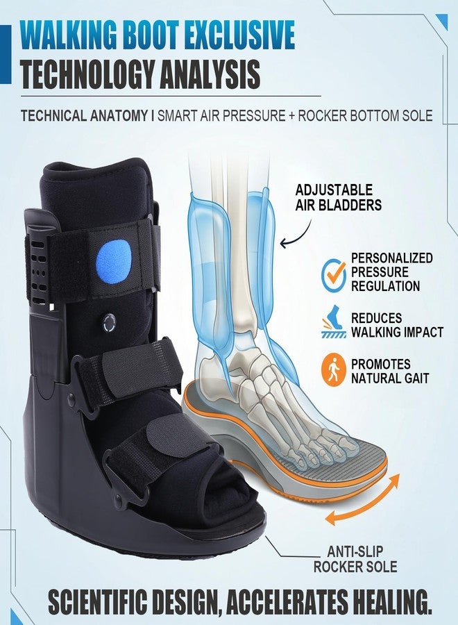 Kaneyvok Air Walking Boot, Infalatable Walker Fracture Boot for Sprained Ankle, Short Air Walker Brace with Replacement Sock Liner for Broken Foot Achilles Tendon Injury (Medium) - Image 4