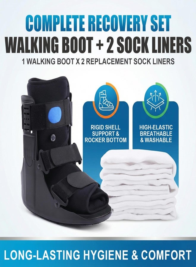 Kaneyvok Air Walking Boot, Infalatable Walker Fracture Boot for Sprained Ankle, Short Air Walker Brace with Replacement Sock Liner for Broken Foot Achilles Tendon Injury (Medium) - Image 3