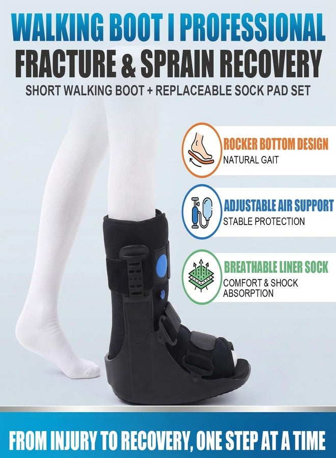 Kaneyvok Air Walking Boot, Infalatable Walker Fracture Boot for Sprained Ankle, Short Air Walker Brace with Replacement Sock Liner for Broken Foot Achilles Tendon Injury (Medium) - Image 2