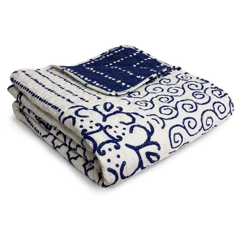 Lush Decor Monique Throw, 50 x 60-inch, Blue - Image 3