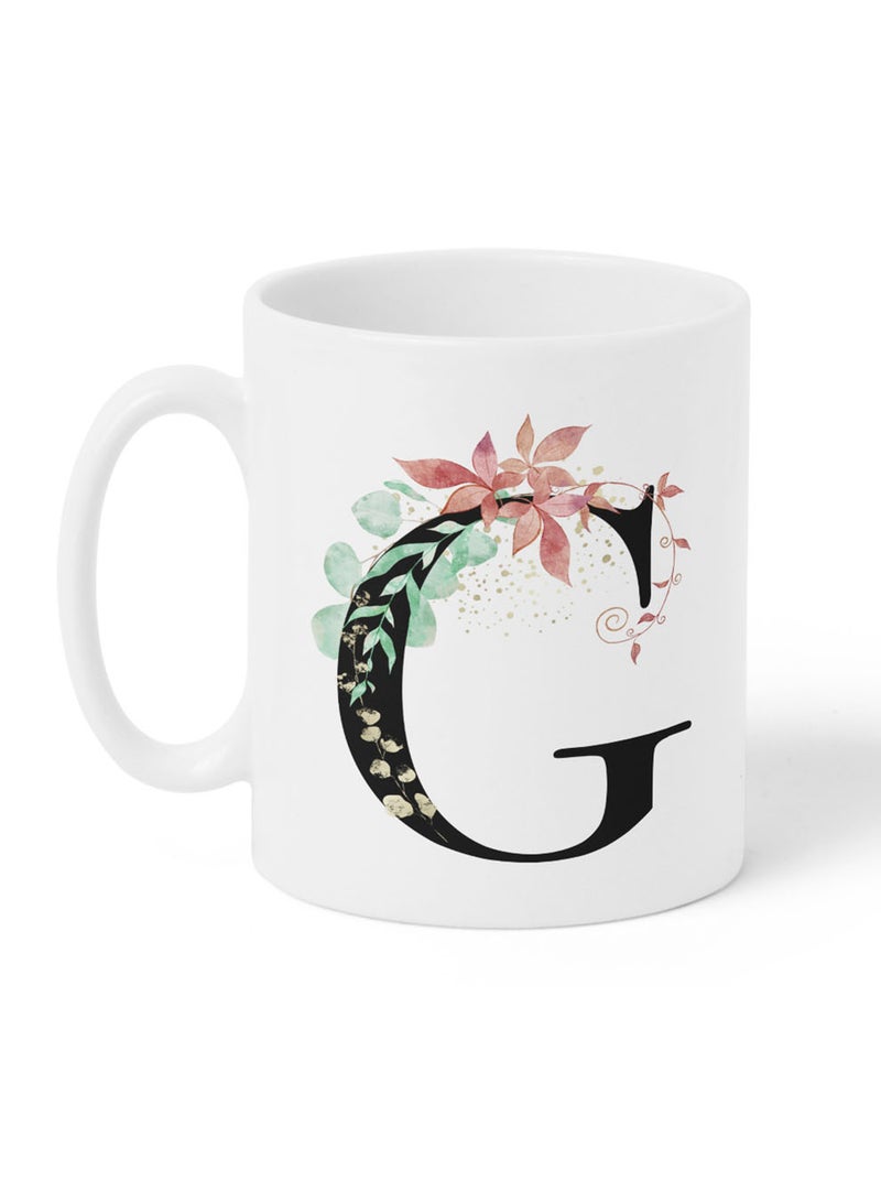 لوحة كوب سيراميك  أونصة بتصميم حرف  على الجانبين - Image 1