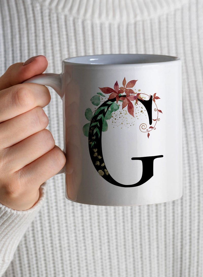 لوحة كوب سيراميك  أونصة بتصميم حرف  على الجانبين - Image 4