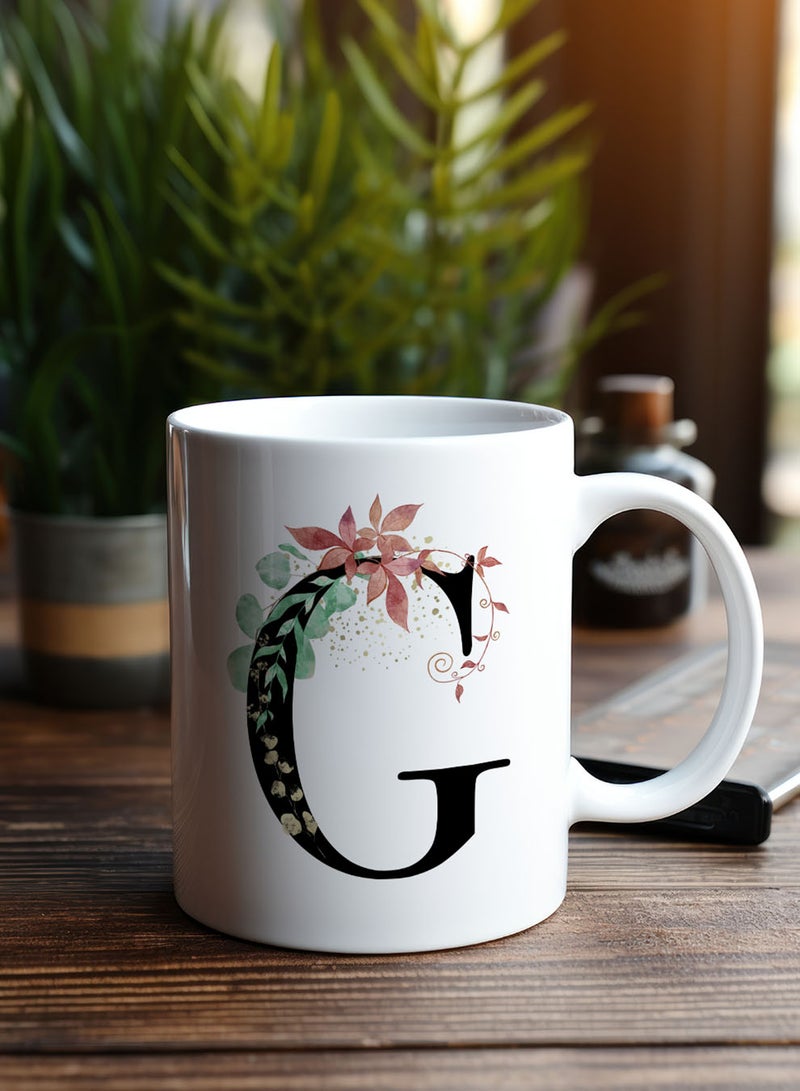 لوحة كوب سيراميك  أونصة بتصميم حرف  على الجانبين - Image 2