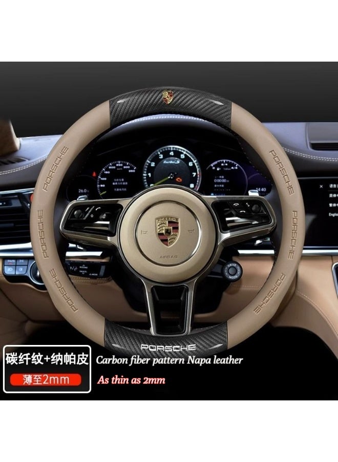 Generic Porsche steering wheel cover for Panamera, Macan, Cayenne, 911, Maserati - special interior car handle cover - Image 1