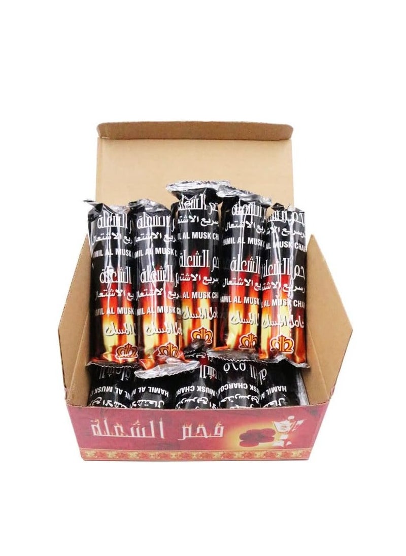 Charcoal 100-Peices Bakhoor Charcoal Quick Ignite and Long Lasting Incence Coal | Alshola Charcoal-33 mm  - Image 4