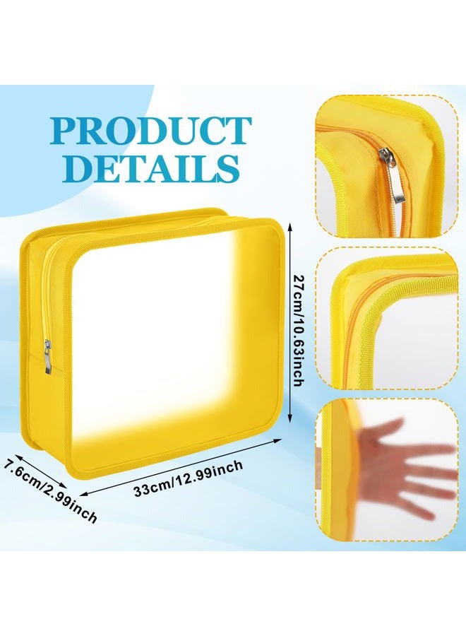 Shinylin 6 Pcs Zipper File Folders Letter Size 3 Inch Expansion PVC Document Bags Waterproof Zipper Document Pouches for Paper Portfolio Storage School Office Home, 6 Colors (Classic Color) - Image 2