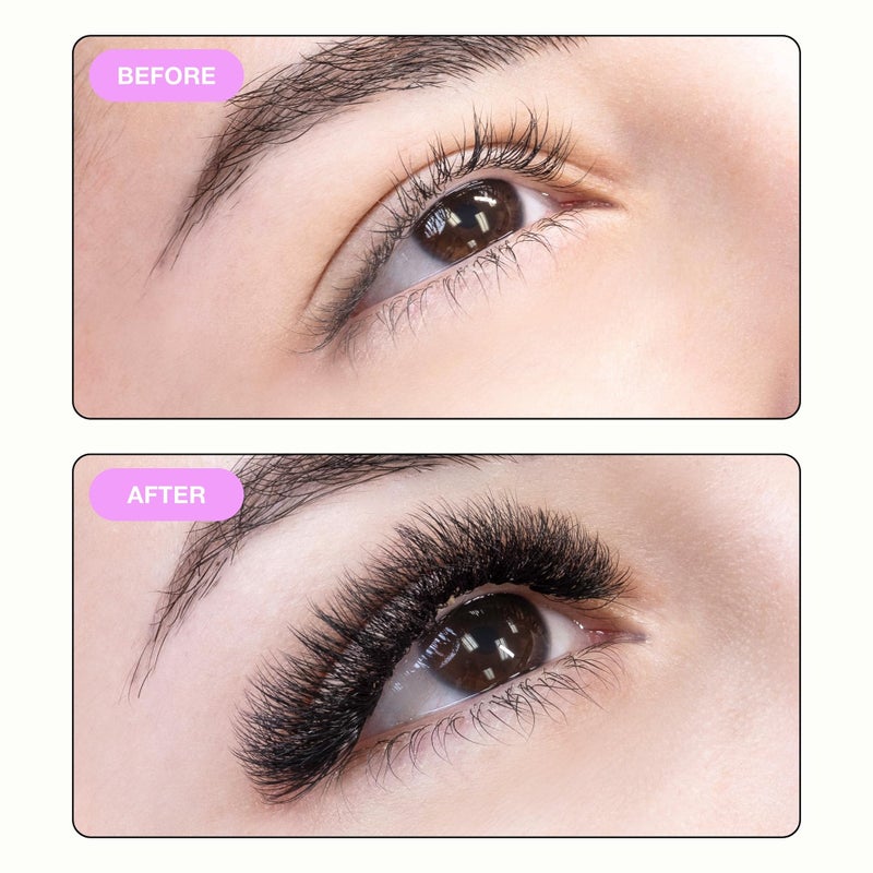 Curacoro Promade Mix 750 Fans - Handmade Volume Eyelashes, Multi Selections From 5D To 12D, C CC D Curl, Thickness 0.03~0.1 mm, 9-18mm Length, Long Lasting & Easy Application (12D 0.03 D, 11-12-13mm) - Image 5