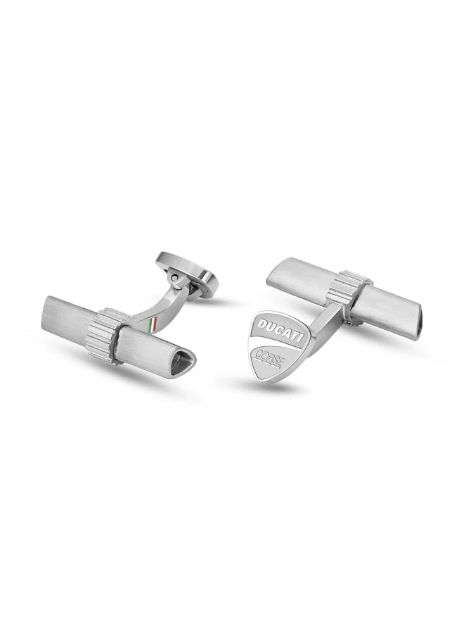 Ducati Corse Collezione T Silver Branded Cufflinks For Men