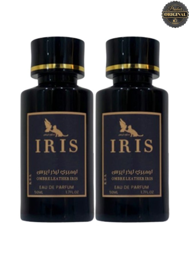 IRIS 2 Pieces Ombre Leather Iris Perfume 50ML  - Image 1
