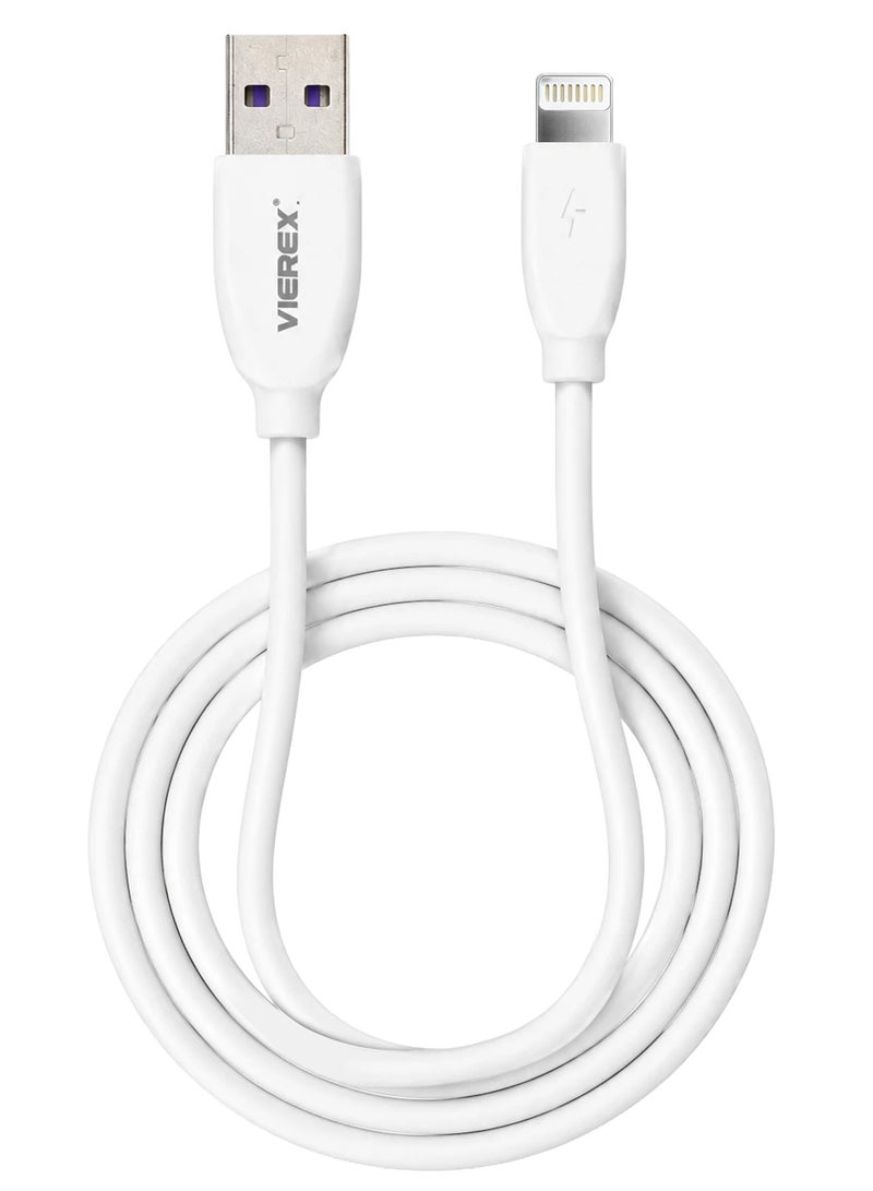 Vierex 5A Flash Charging USB-A to Lightning Cable – Fast Charge & Data Sync, 1m - Image 1
