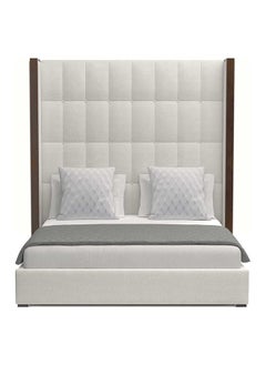 A to Z Furniture Brick Buttoned Tufted High Panel Bed 120x200cm Twin size Bed in White Color 