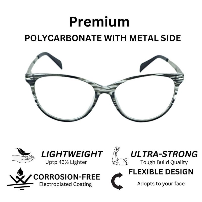 RedEx Trendy Full Rim Cat -Eye Spectacle Frame For Women - Image 3