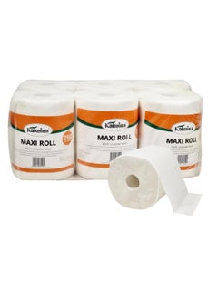 NNC PETS 2-Ply Super absorbent tissue with Natural Wood Pulp, Soft Paper for Hotel Bathroom, Home, Restaurant, and Travel, Dust-free & Soft Toilet paper, Multi-purpose cleaning wipe, 6-Roll Pack, 53 cm (White)  - Image 1