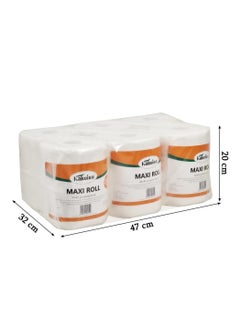NNC PETS 2-Ply Super absorbent tissue with Natural Wood Pulp, Soft Paper for Hotel Bathroom, Home, Restaurant, and Travel, Dust-free & Soft Toilet paper, Multi-purpose cleaning wipe, 6-Roll Pack, 53 cm (White)  - Image 2