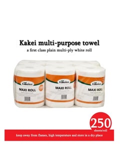 NNC PETS 2-Ply Super absorbent tissue with Natural Wood Pulp, Soft Paper for Hotel Bathroom, Home, Restaurant, and Travel, Dust-free & Soft Toilet paper, Multi-purpose cleaning wipe, 6-Roll Pack, 53 cm (White)  - Image 3