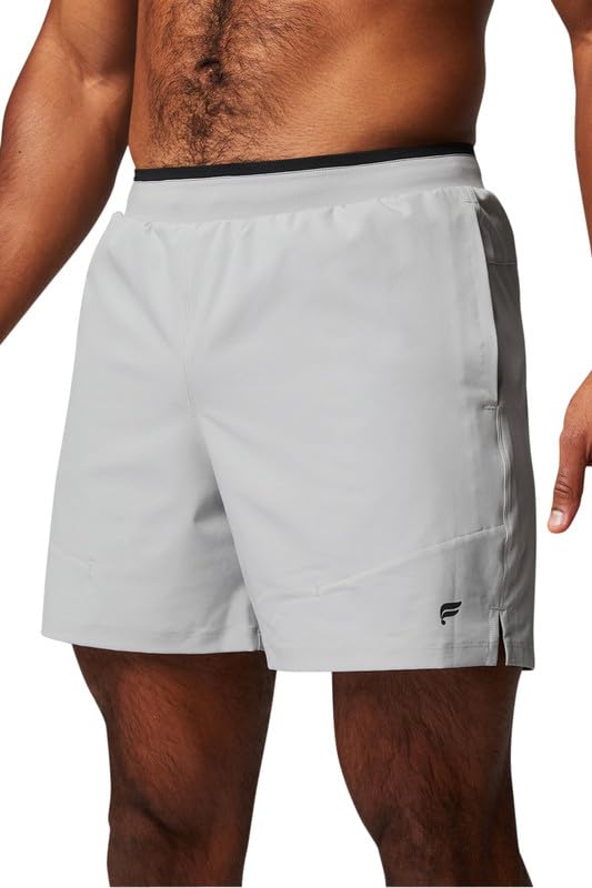 Fabletics Men's The Fundamental Short II (Unlined), Workout, Running, Training, Gym, Yoga, Ultra Lightweight, 5" Inseam, XXL, Mineral Grey - Image 1