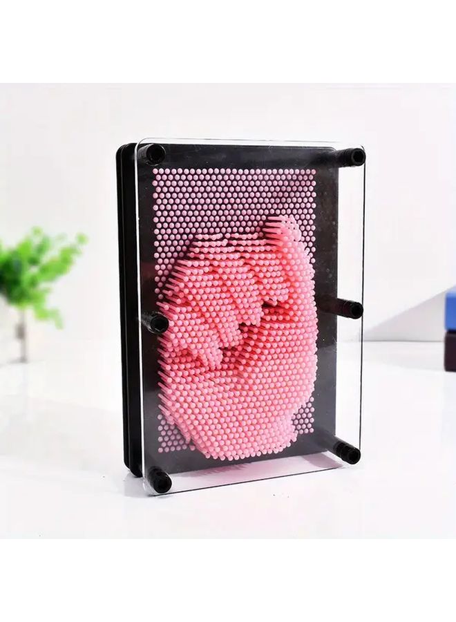 Medium Pink 3D Cloning Board Pin Art Fidget Toy Anti Stress Desk Accessory Gift - Image 1