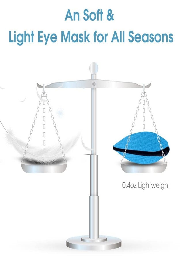 PrettyCare 3D Sleep Mask 2 Pack,Eye Mask for Side Sleeper 3D Contoured Sleeping Mask Blackout Out for Men- Blindfold Airplane with Ear Plugs, Night Masks with Travel Bag (Black&Blue) - Image 2