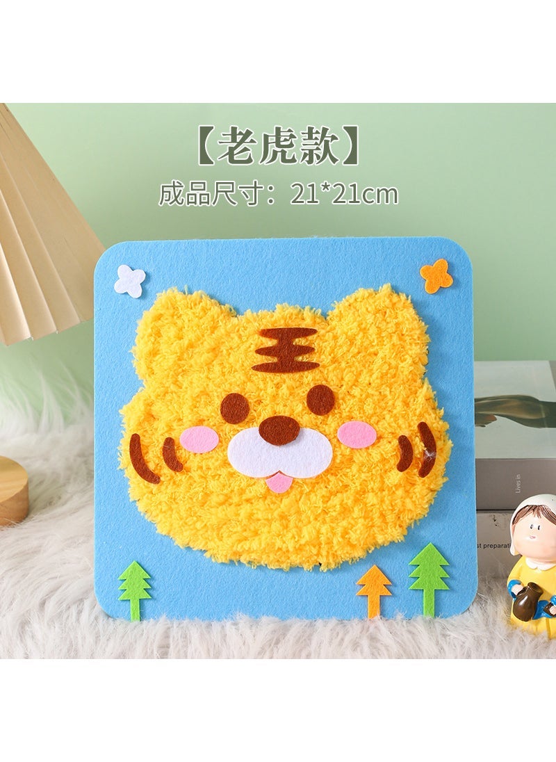 Kids Puzzle Toy Pop-Up DIY Kit Cartoon Animal Stickers C035-2 tiger style