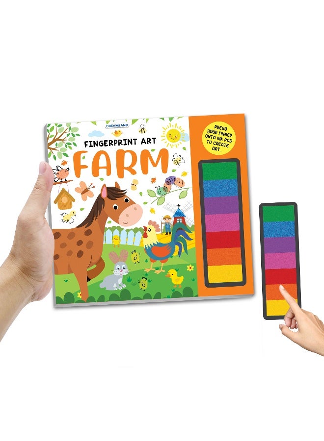 Dreamland Fingerprint Art Activity Book for Children - Farm with Thumbprint Gadget - Image 2
