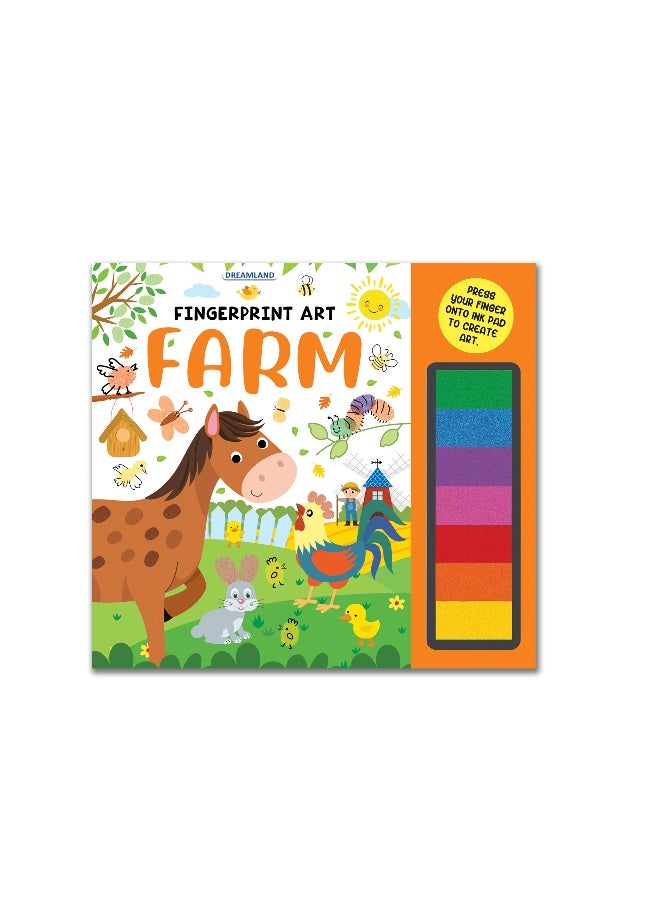 Dreamland Fingerprint Art Activity Book for Children - Farm with Thumbprint Gadget - Image 1