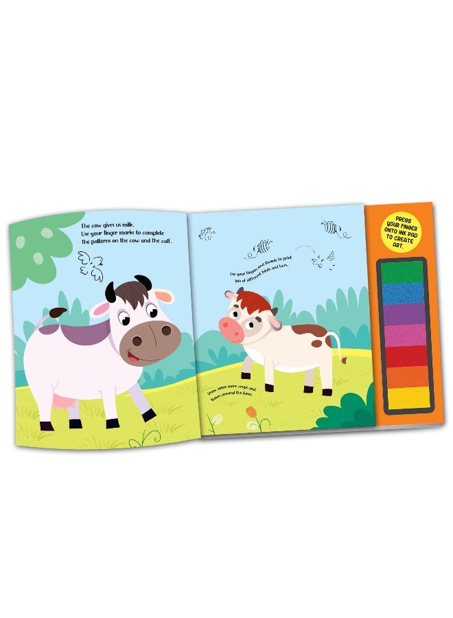 Dreamland Fingerprint Art Activity Book for Children - Farm with Thumbprint Gadget - Image 4