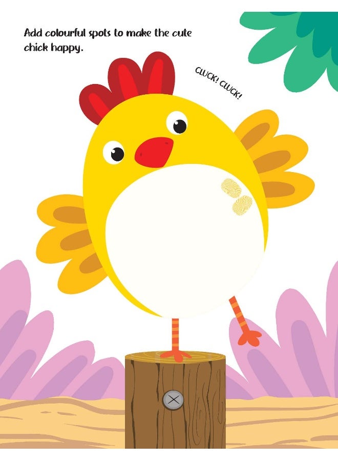 Dreamland Fingerprint Art Activity Book for Children - Farm with Thumbprint Gadget - Image 5