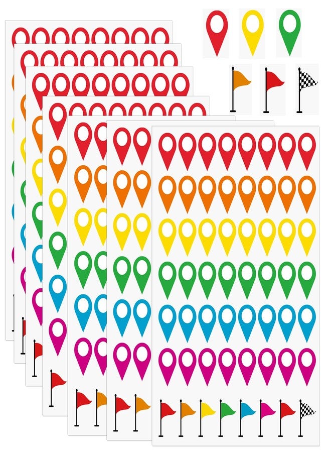 TESWEY 400PCS Map Location Stickers, Self-Adhesive Travel Destination Labels for World Map, Camping & Adventure Trip Planning, DIY Handmade Projects and Scrapbooking Supplies - Image 1