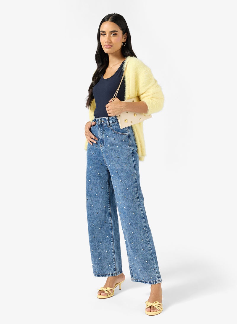 جينجر جينز مستقيم مزين بالكريستال - Image 2