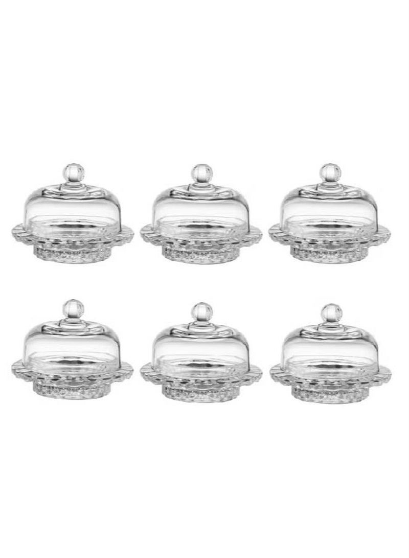 Set of 6 multi-purpose glass dessert and date holders - Image 1