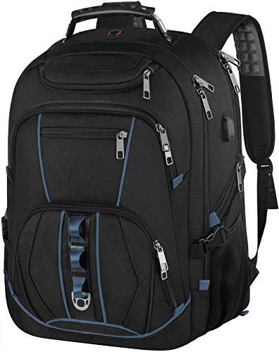 JCDOBEST Laptop Backpack, Blue, 55L Capacity, TSA Approved, Multipurpose, Convenient USB Port, Comfortable Back Design, Durable Polyester Fabric - Image 1