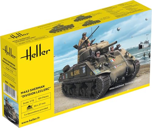 Heller M4A2 Sherman 'Division Leclerc' Vehicle Model Building Kit - Image 1