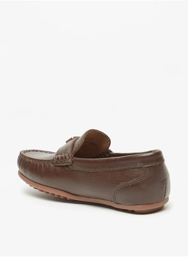 سيد دوتشيني Boys Textured Slip-On Mocassin