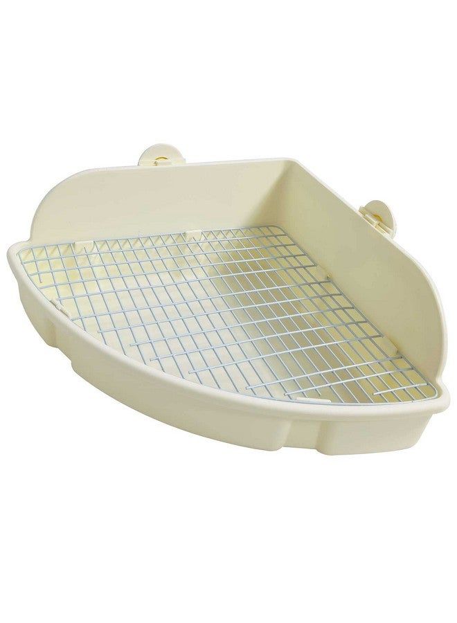 كاثسون صندوق قمامة كبير للأرانب من كاثسون، صندوق مرحاض زاوية للأرانب، صندوق تدريب على استخدام المرحاض، وعاء أكبر للحيوانات الأليفة، قفص للحيوانات الصغيرة، صندوق فراش المرحاض على شكل مروحة لخنازير غينيا البالغة، شنشيلة، فيريت، جاليسور - Image 2