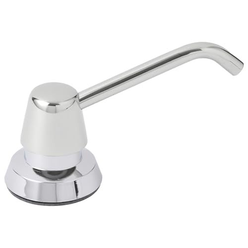 Bobrick B-822 Manual Top Fill Liquid Soap Dispenser 34 fl oz. (1L) Liquid Soap Capacity, 4- Inch Free-Turning Spout for Public Restroom Countertops, Chrome Finish - Image 1