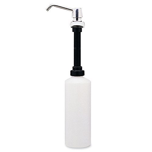 Bobrick B-822 Manual Top Fill Liquid Soap Dispenser 34 fl oz. (1L) Liquid Soap Capacity, 4- Inch Free-Turning Spout for Public Restroom Countertops, Chrome Finish - Image 4