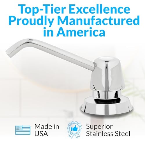 Bobrick B-822 Manual Top Fill Liquid Soap Dispenser 34 fl oz. (1L) Liquid Soap Capacity, 4- Inch Free-Turning Spout for Public Restroom Countertops, Chrome Finish - Image 2