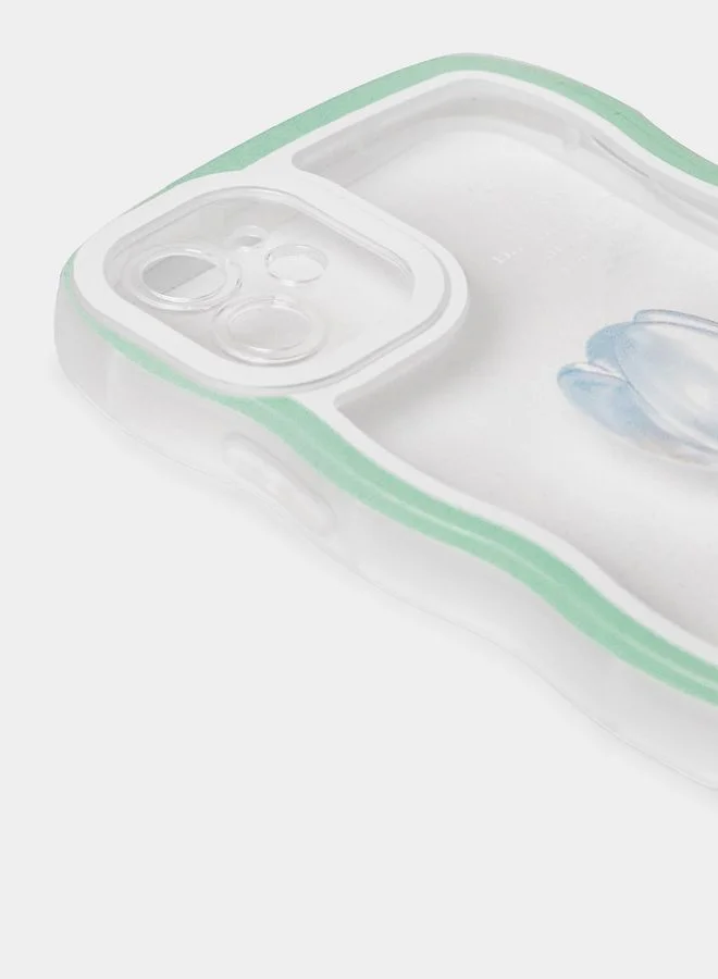 Styli Flower Detail Phone Case with Beads Charm - 12 PRO