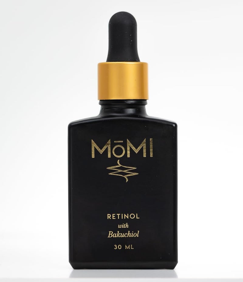 Momi MMI Retinol with Bakuchiol Serum 1 oz Antiaging For sensitive skin Reduces fine lines and wrinkles Contains Retinol GS50 HA and Bakuchiol