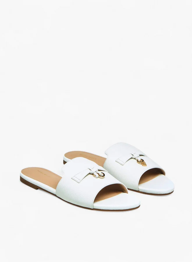 Flora Bella By Shoexpress Women Lock Accent Slip-On Sandals